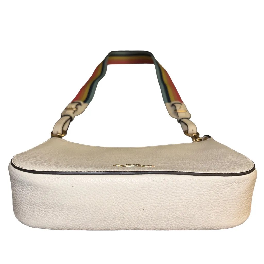 COACH JES BAGUETTE CROSSBODY PURSE W/RAINBOW STRAP & GOLD HARDWARE #C7265 - Image 3