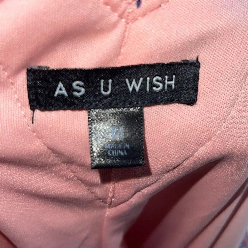 As U Wish Womens Agryle‎ Pattern Dress Lace Back 3/4 Sleeve Ruffle Red Medium - Image 5