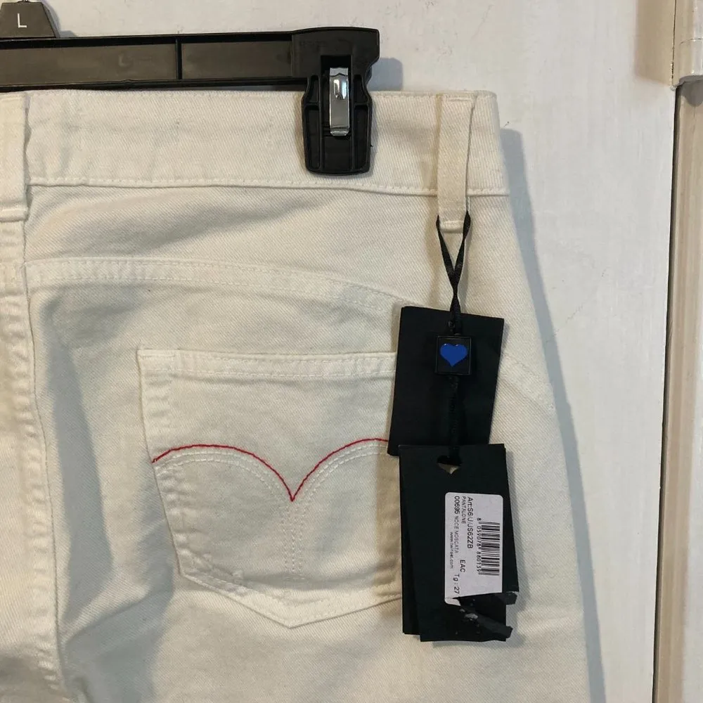 Twin Set women's size 27 embellished side stripe drop slouchy fit CHANTAL jeans - Image 8