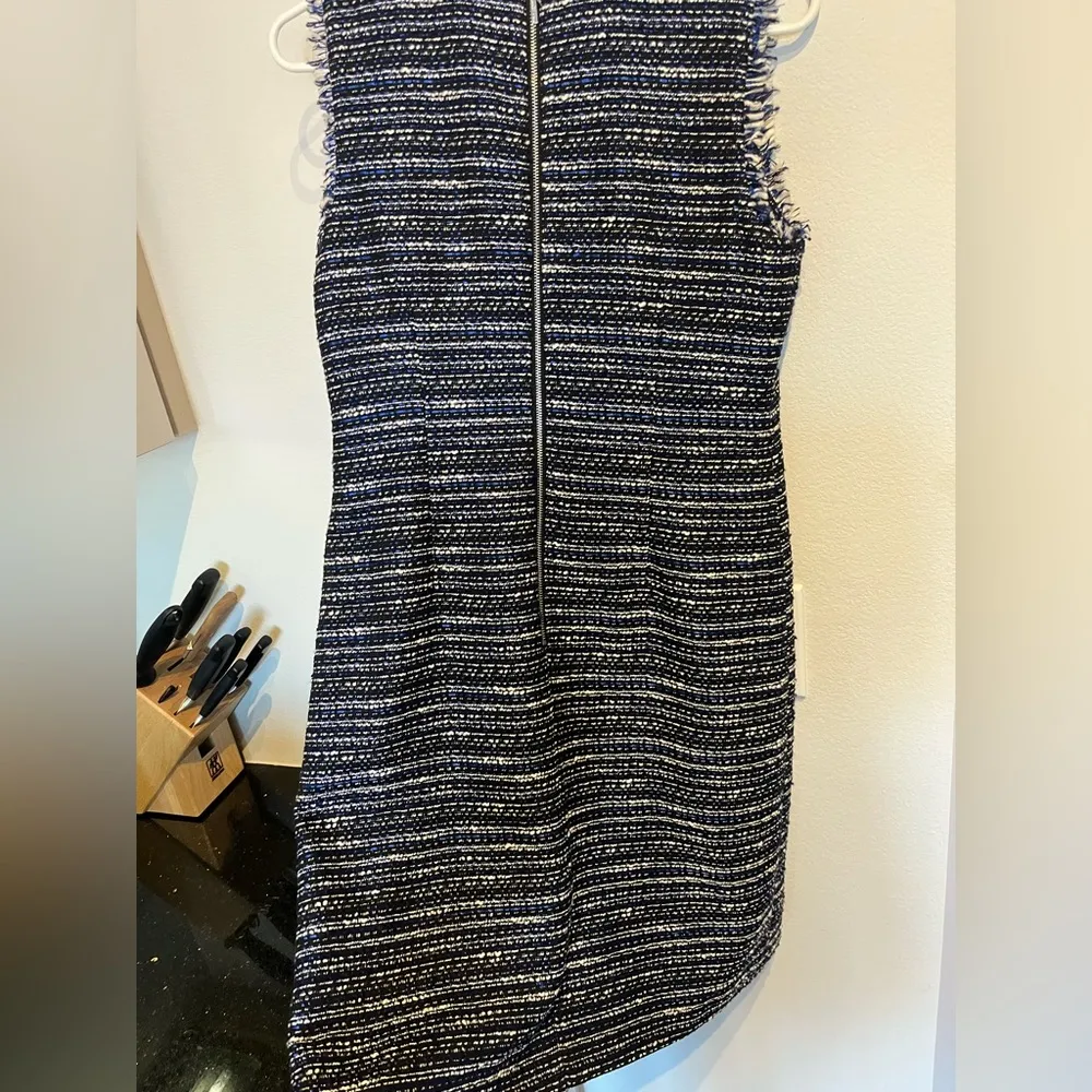 Karl Lagerfeld blue Tweed Dress - Image 6