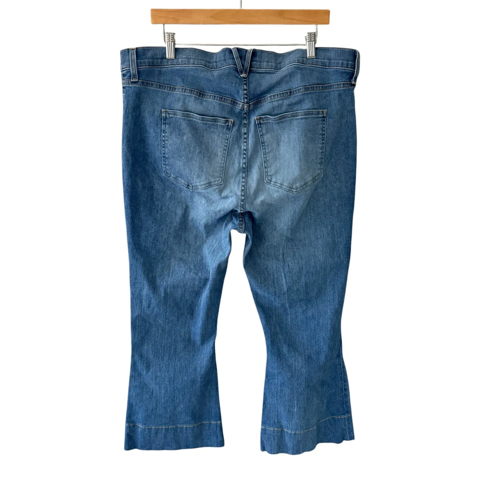 Veronica Beard Sheridan Exaggerated Flare High Rise Jeans Keystone Blue Size 20 - Image 6