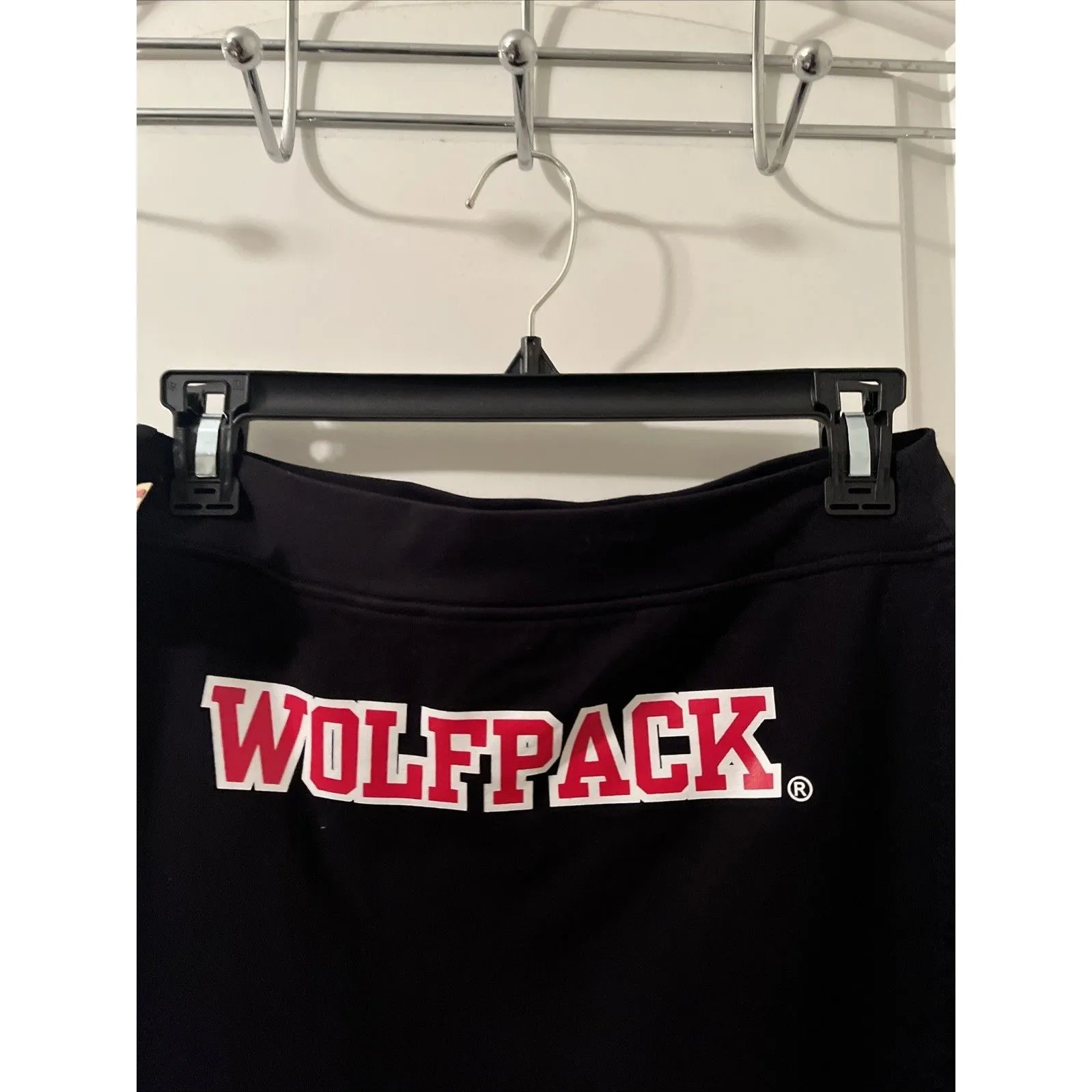 North Carolina NC State Wolfpack Black Cotton Spandex Mini Skirt Women's Large - Image 9