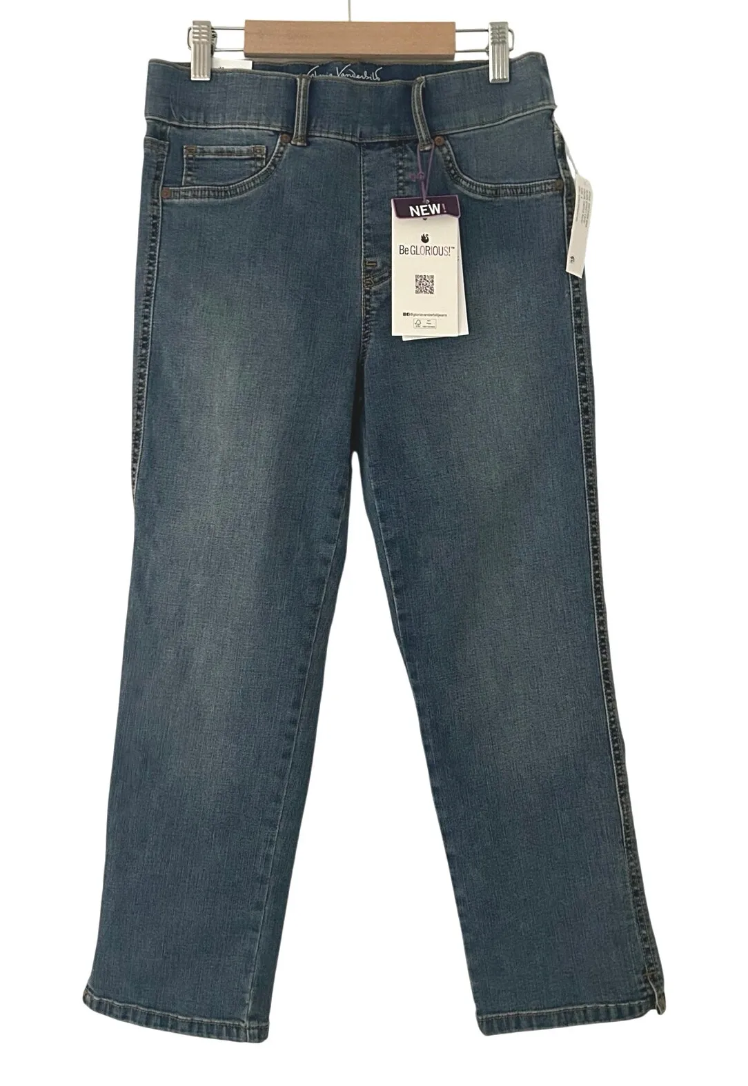 Gloria Vanderbilt Women's Shape Effect High Rise Denim Capri Pants 4 New - Image 1