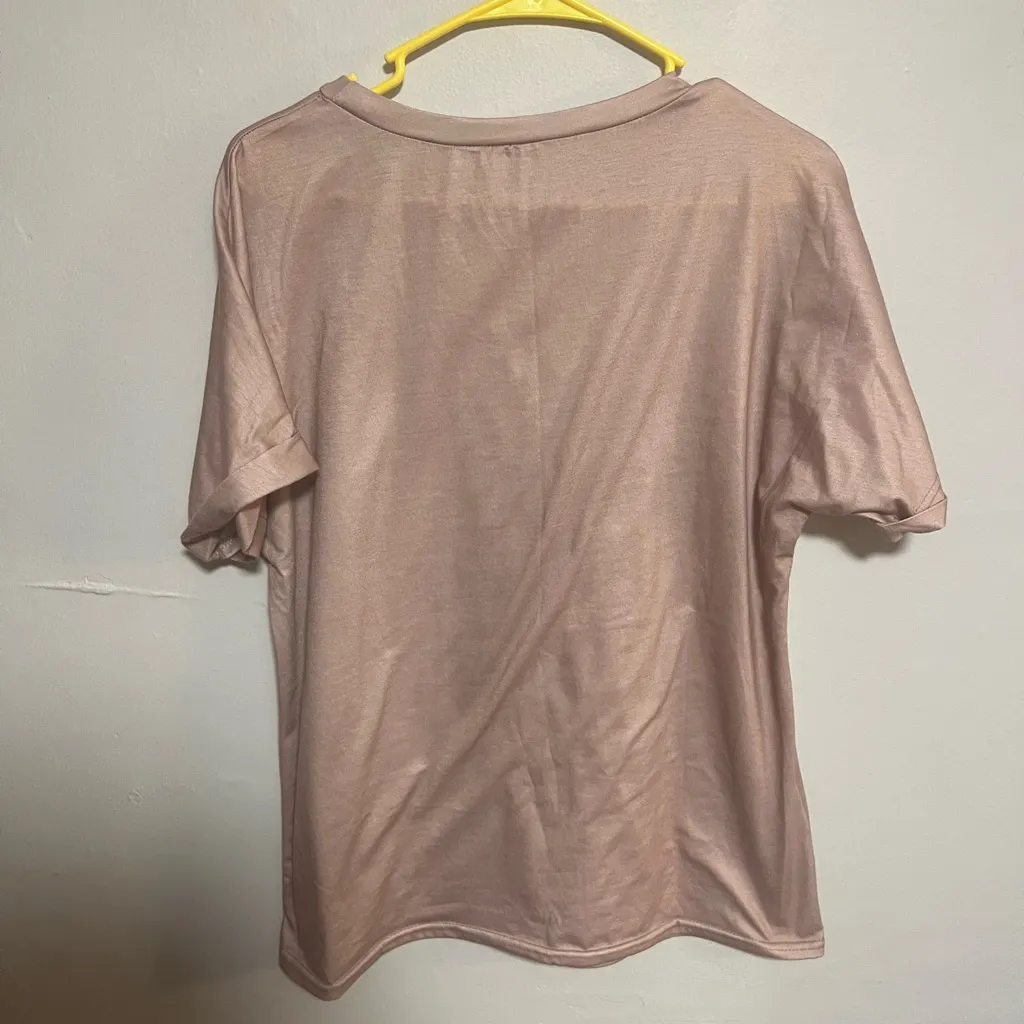 Graphic Tee with Cowboy Print Tan Size L - Image 3