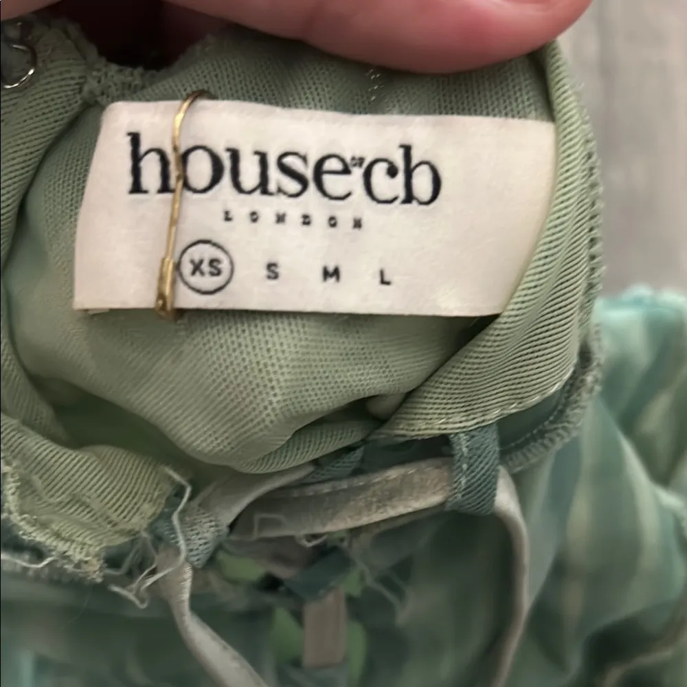 House of CB Green Long Sleeve Bodycon Dress - Image 3