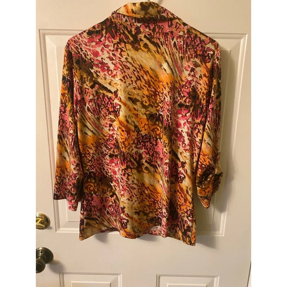 Peck & Peck  Weekend polyester Blouse size Medium - Image 2