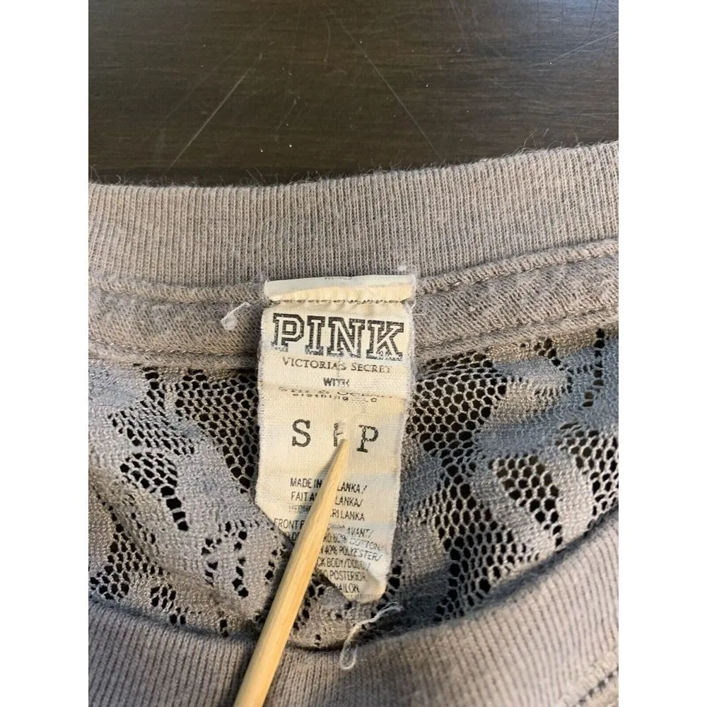 Victorias Secret MLB Pittsburgh Pirates T Shirt Lace Back PINK Small 5th & Ocean - Image 4