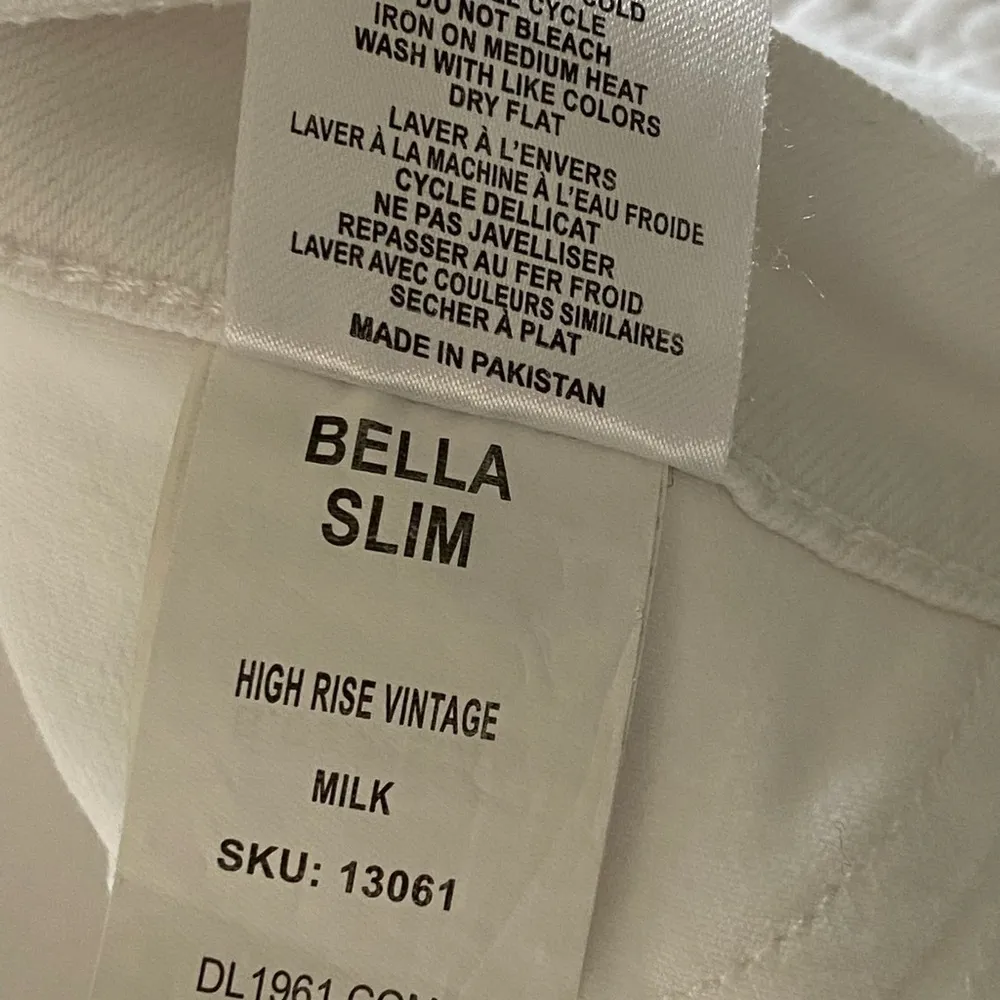 DL1961 Performance Bella Slim High Rise Vintage White Jeans Size 28 - Image 7