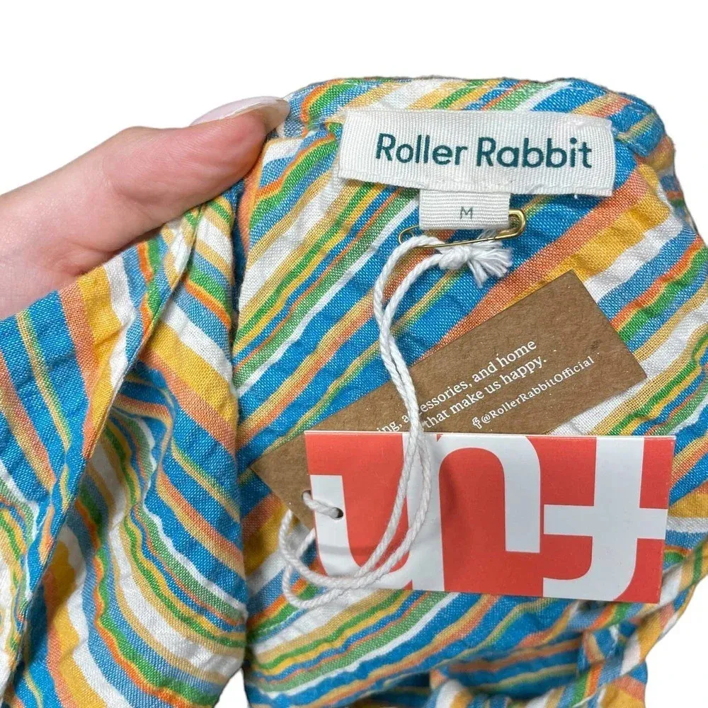 Roller Rabbit Seersucker Lindy Dress Rainbow‎ Stripe Size Medium - Image 11