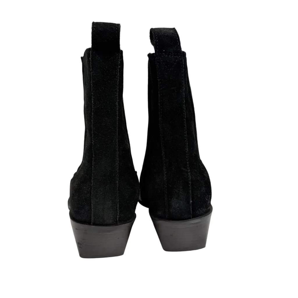 Seychelles Black Suede Hold Me Down‎ Western Chelsea Boots Booties Size 9.5 - Image 4