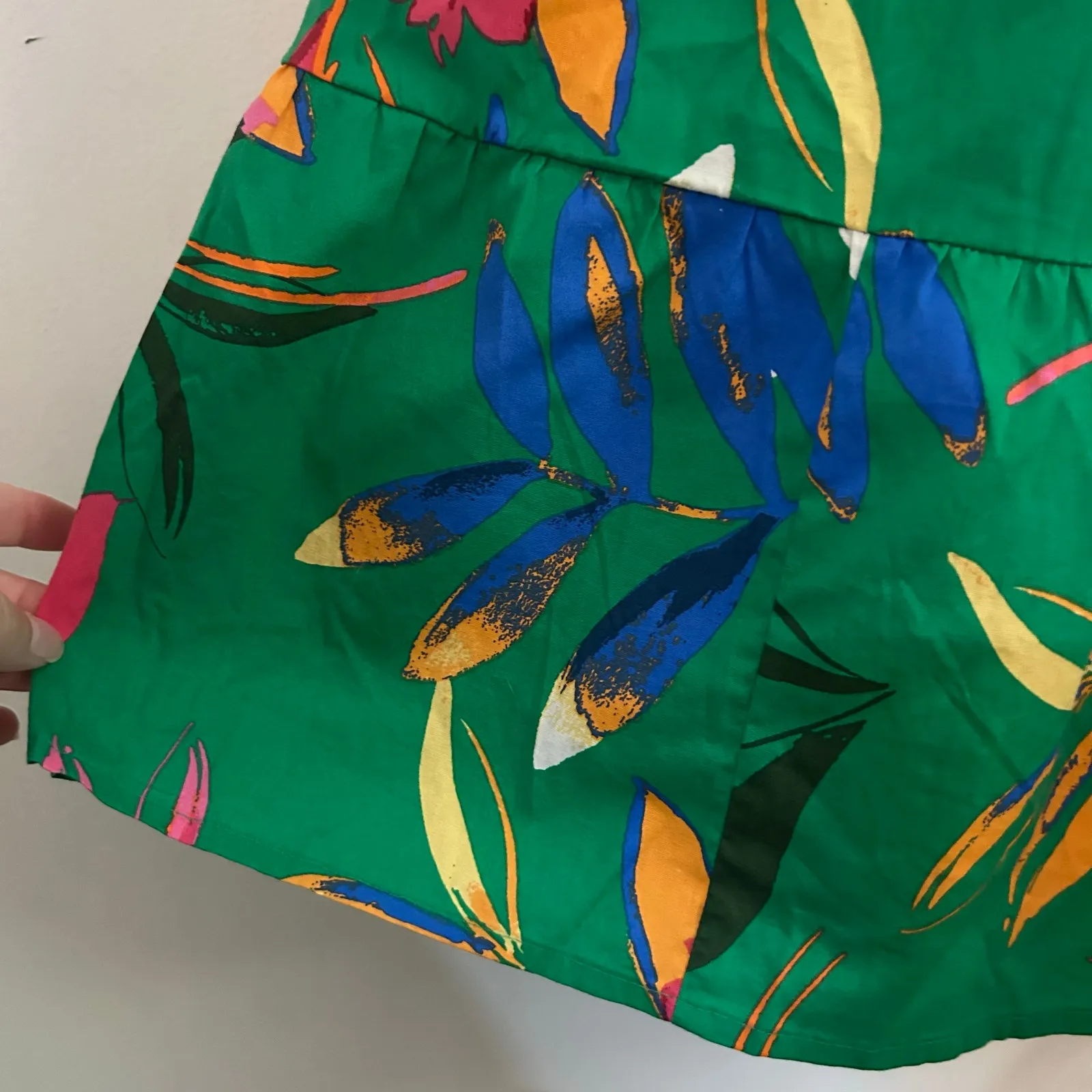 J. Crew Women's Printed Tiered Halter Midi Dress Bright Clover Tropical 0 P New - Image 6