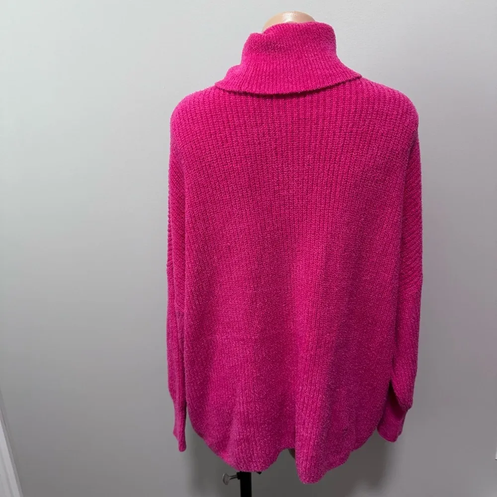 Lovers + Friends Revolve Jade Hot Pink Sweater Turtleneck Small - Image 4