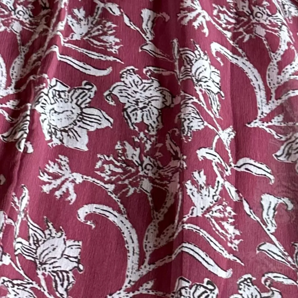 Dizzy Lizzy Floral Print Dress Midi Length Lace Spaghetti Strap Size Medium Purple - Image 3