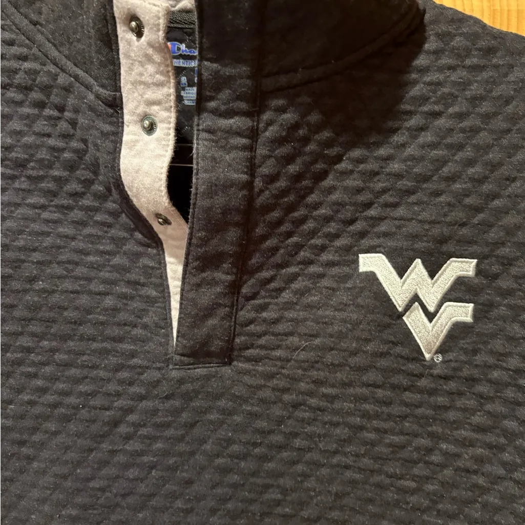 Champion grey Quilted Pullover with WV Logo size M - Image 3