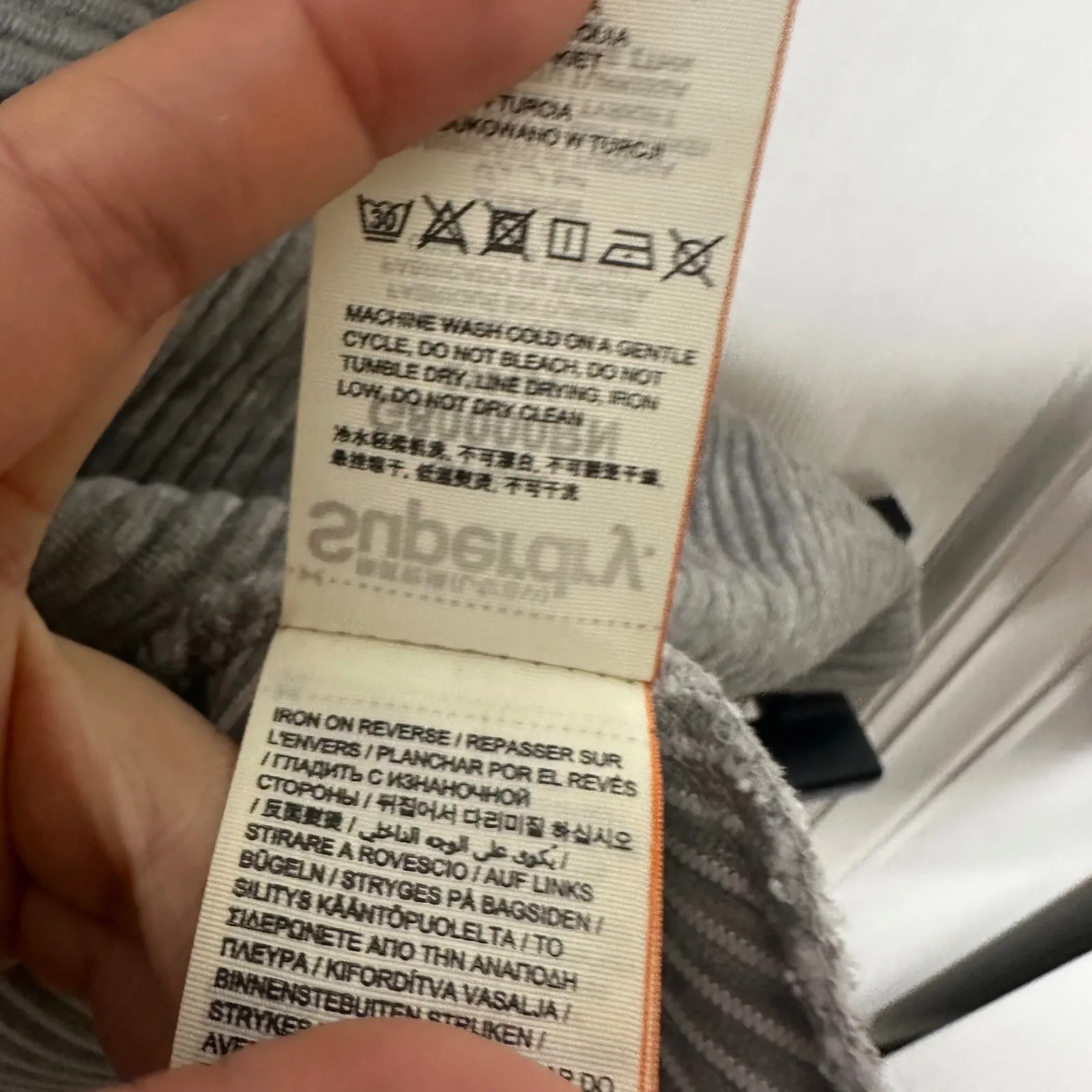 Superdry Nanette Textured Gray Ribbed Mock Neck Fit Flare Skater Dress Size M - Image 6