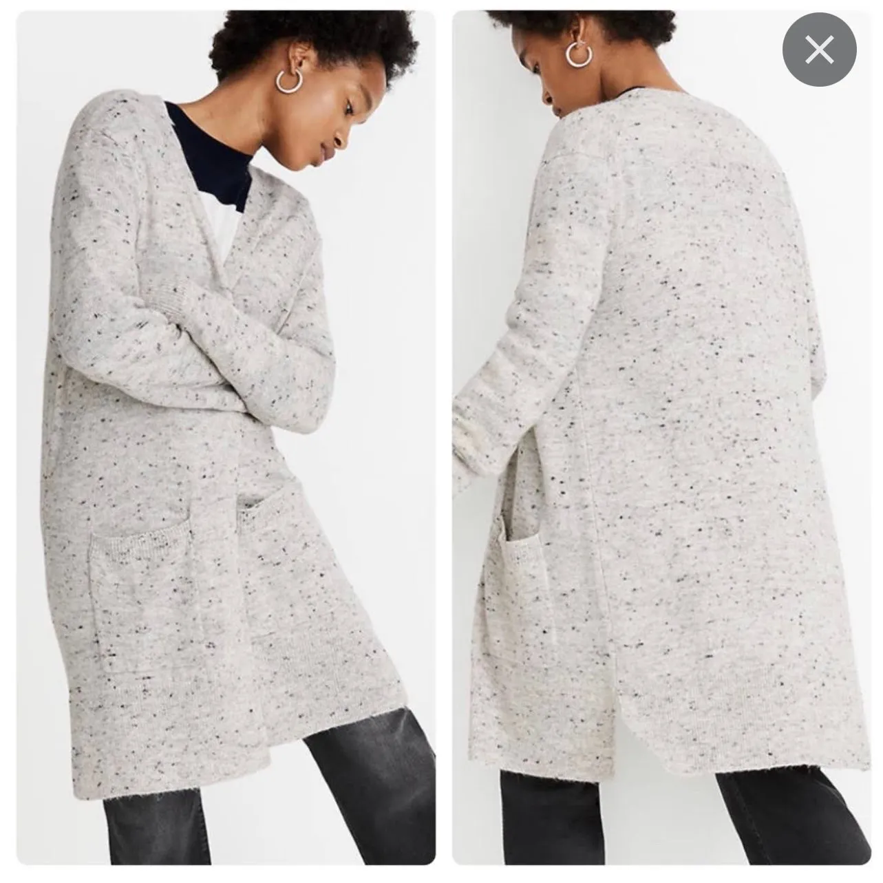 Madewell Donegal Kent Cardigan Sweater in Coziest Yarn grey XXS ‎ #K5778 - Image 2