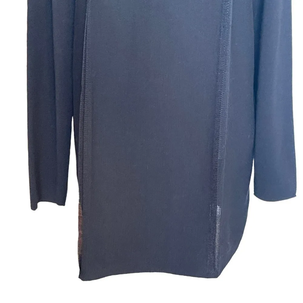 Gliv Made in Italy Merino Wool Black Sweater Tunic Top Women’s Size L Size L - Image 3