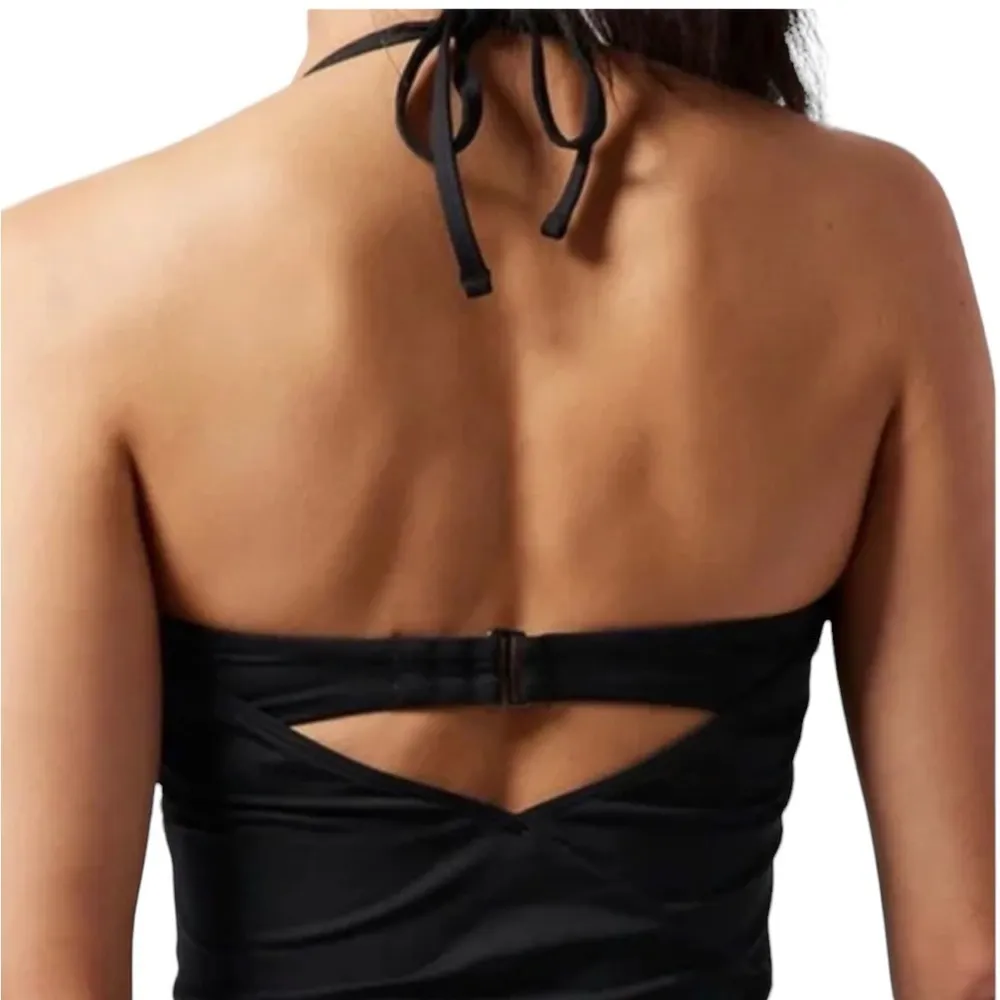 Athleta - NWT Hampton Bra Cup Tankini Halter Tie Neck Black Swim Top Sz 40D/DD - Image 3