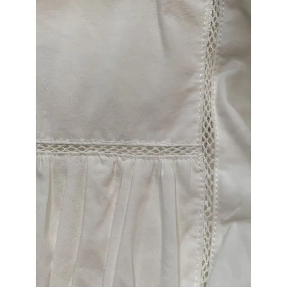 Rails Faren Dress White Long Sleeves Ruffles Smocked Prairie Tiered Mini Large - Image 12