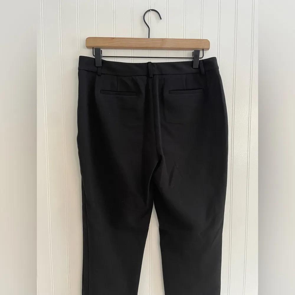 KARL LAGERFELD Slim Fit Straight Leg Mid Rise Career Work Pant in Black Size 4 - Image 6