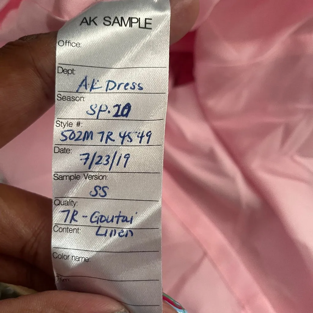 Anne Klein Women's Floral Linen Belted Pleated Lined Shirtdress Summer Sz 12 - Image 10