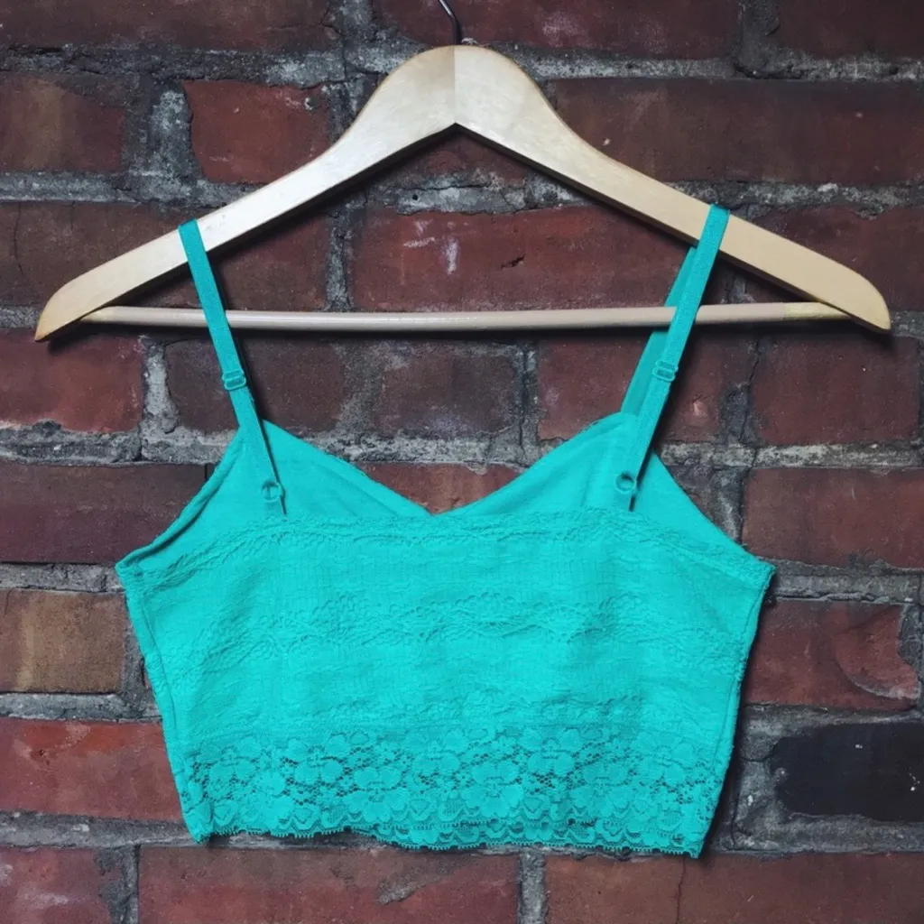 Lace Bralette in Teal | Size S - Image 2
