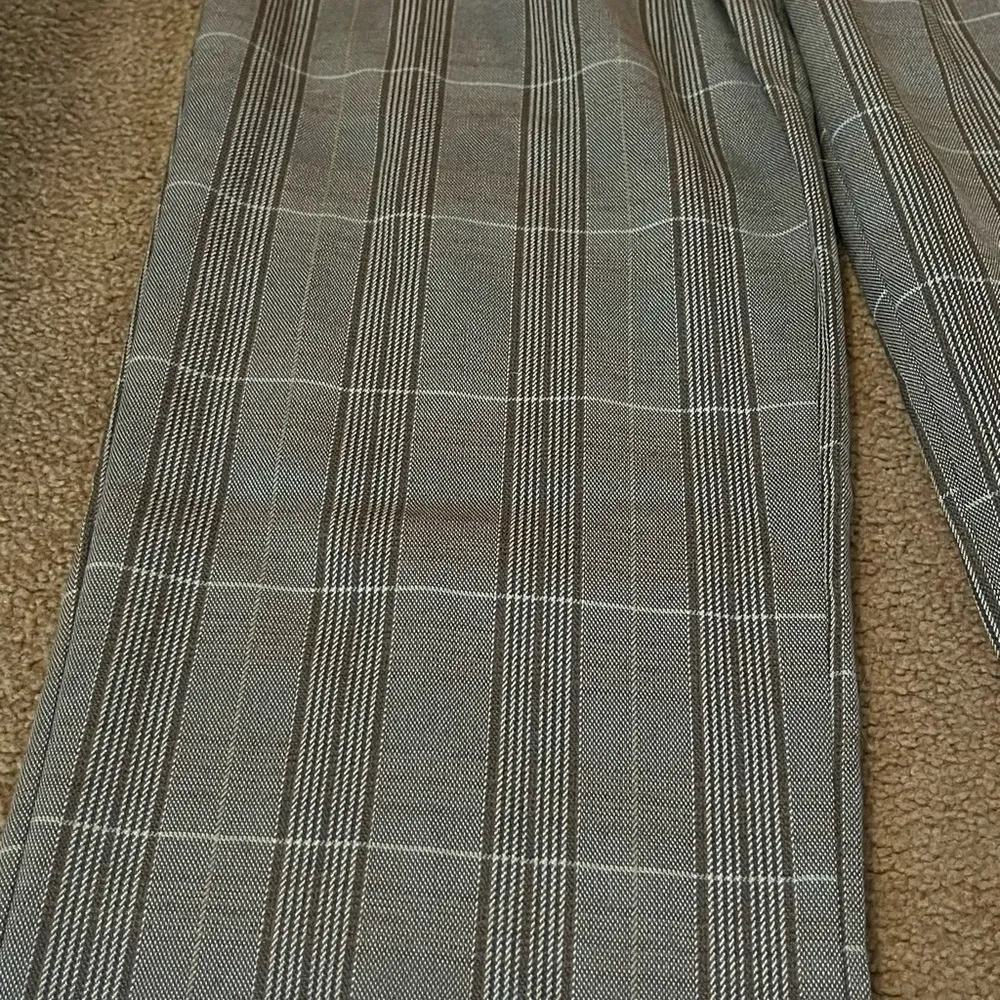 Brown plaid business casual work pants M petite - Image 2