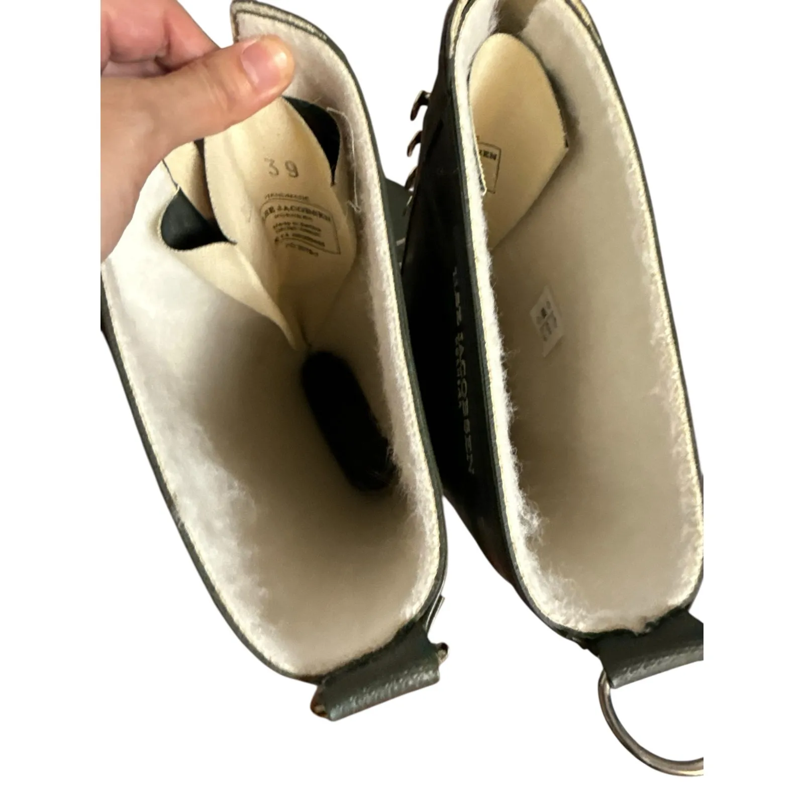 Ilse Jacobsen Knee High Army Green Lace Up Waterproof Rubber Rain Boots Size 8.5 - Image 8