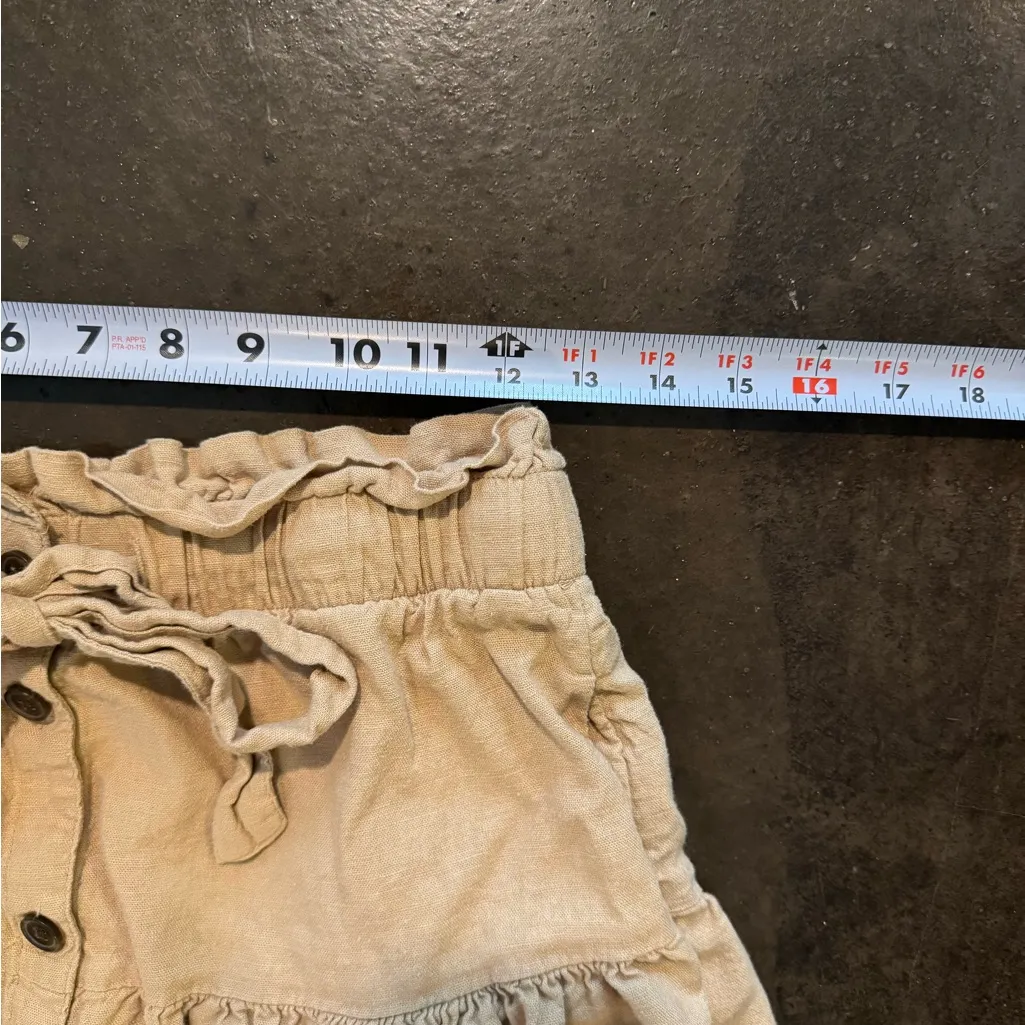 Universal Thread Paperbag Waist Linen Blend Midi Skirt - Image 9