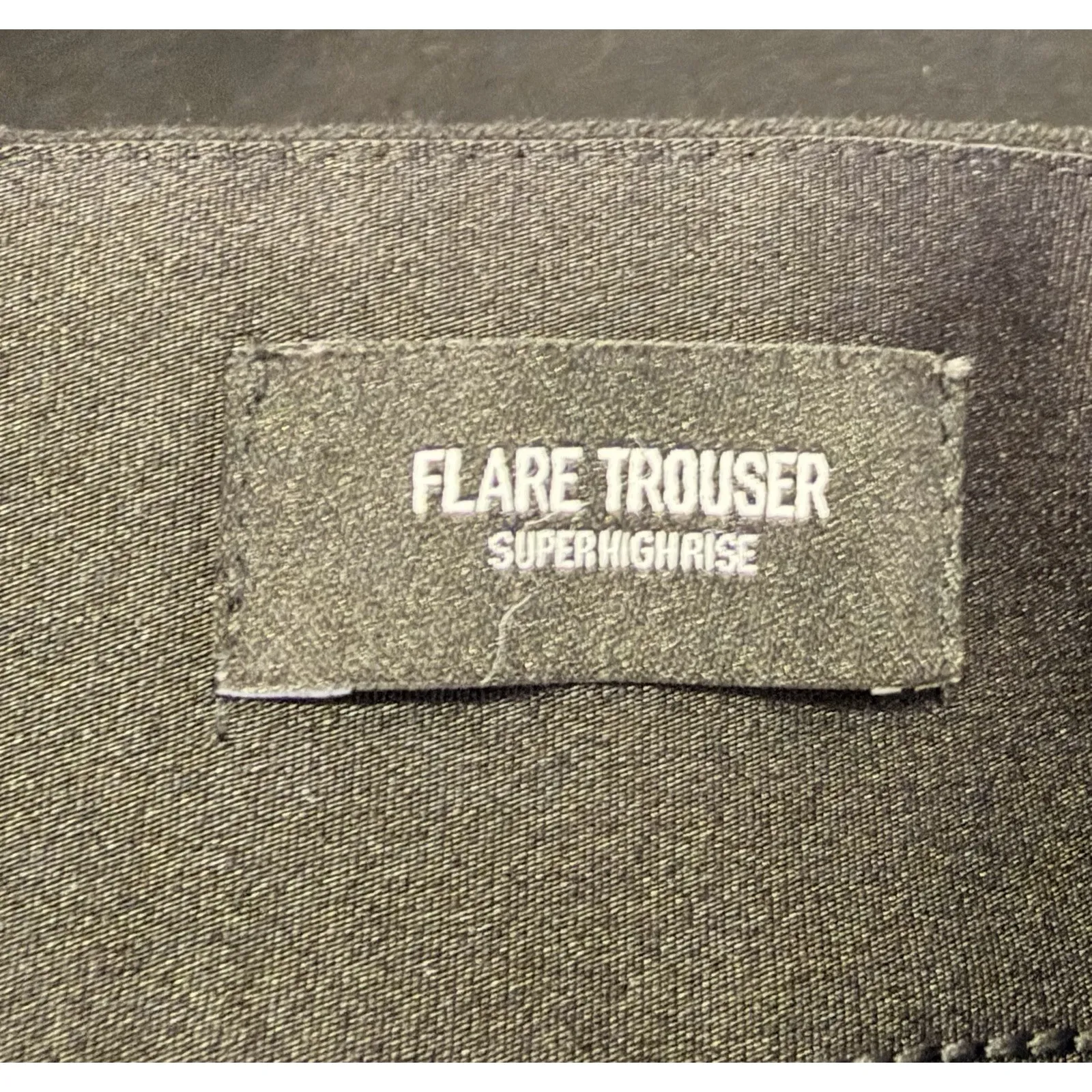 Express Flare Trouser Super High Rise Womens 12R Black Dress Pants Wide Leg - Image 7