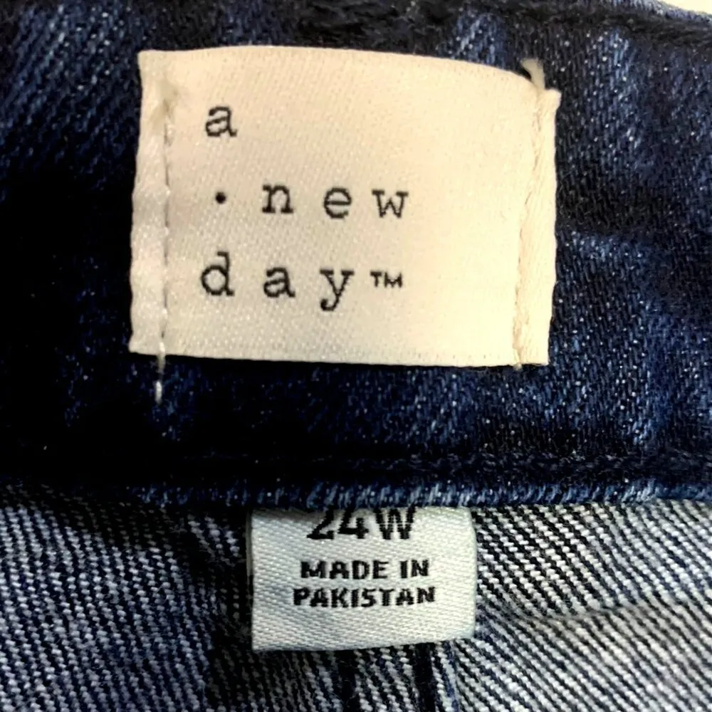 A New Day New High Rise Slim Fit Stretch Bootcut Jeans Plus Size 24W Dark Wash - Image 9