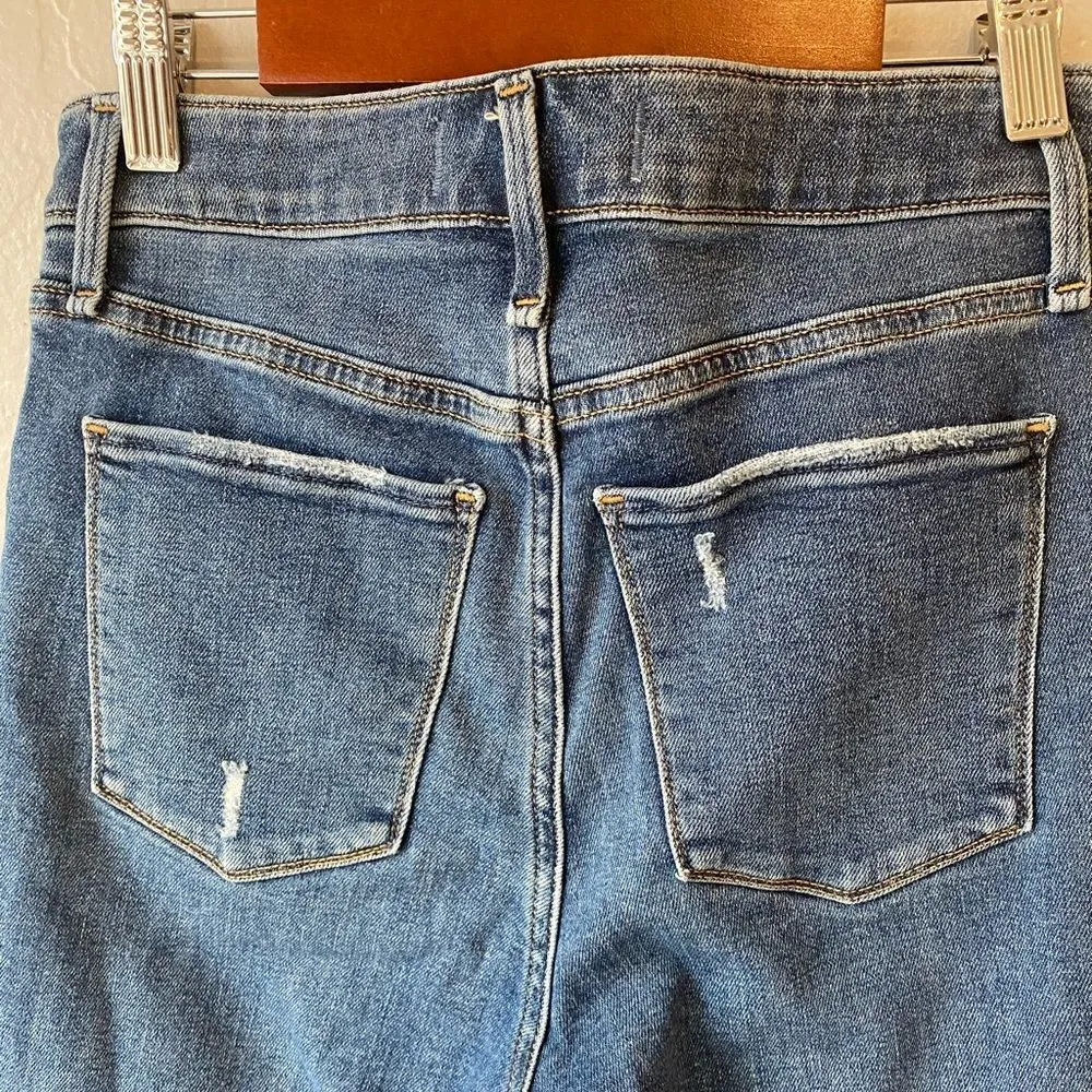 Abercrombie & Fitch Button Fly High Rise Super Skinny Raw Chewed Hem Ankle Jeans - Image 7