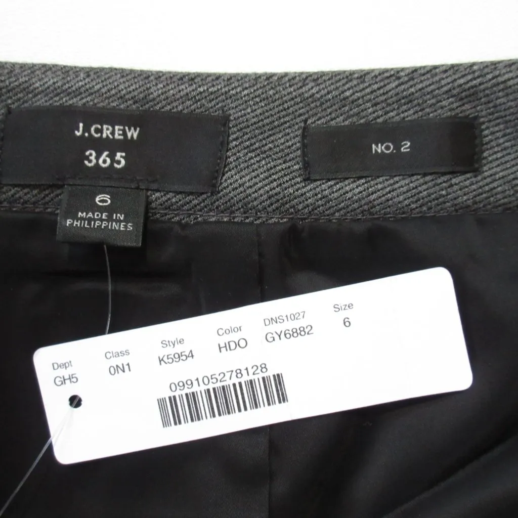 NWT J.Crew 365 No. 2 Pencil in Heather Dove Gray Stretch Twill Skirt 6 - Image 3