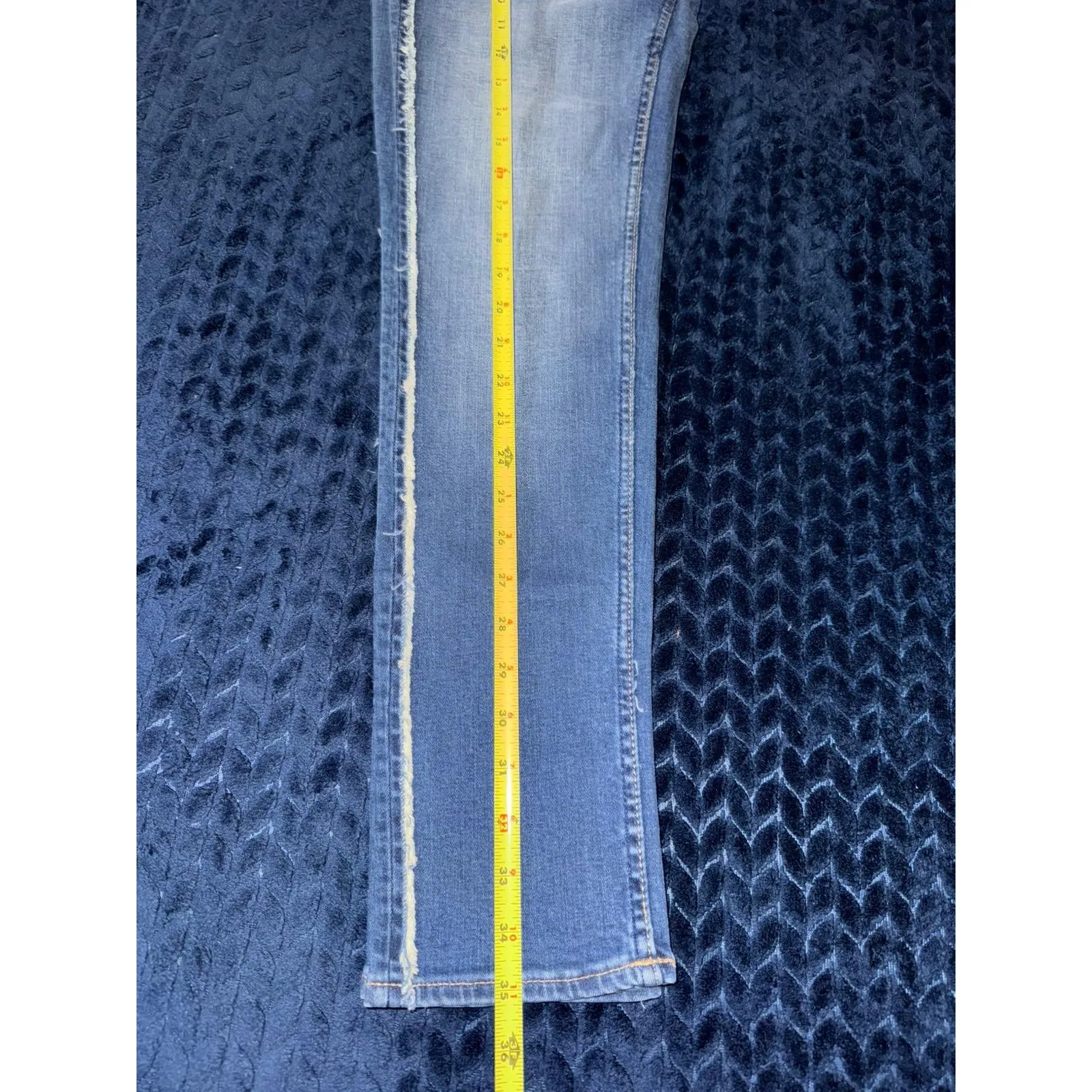 Vigoss The Thompson Tomboy Jeans Frayed‎ Trim Denim Blue Size 26 - Image 12