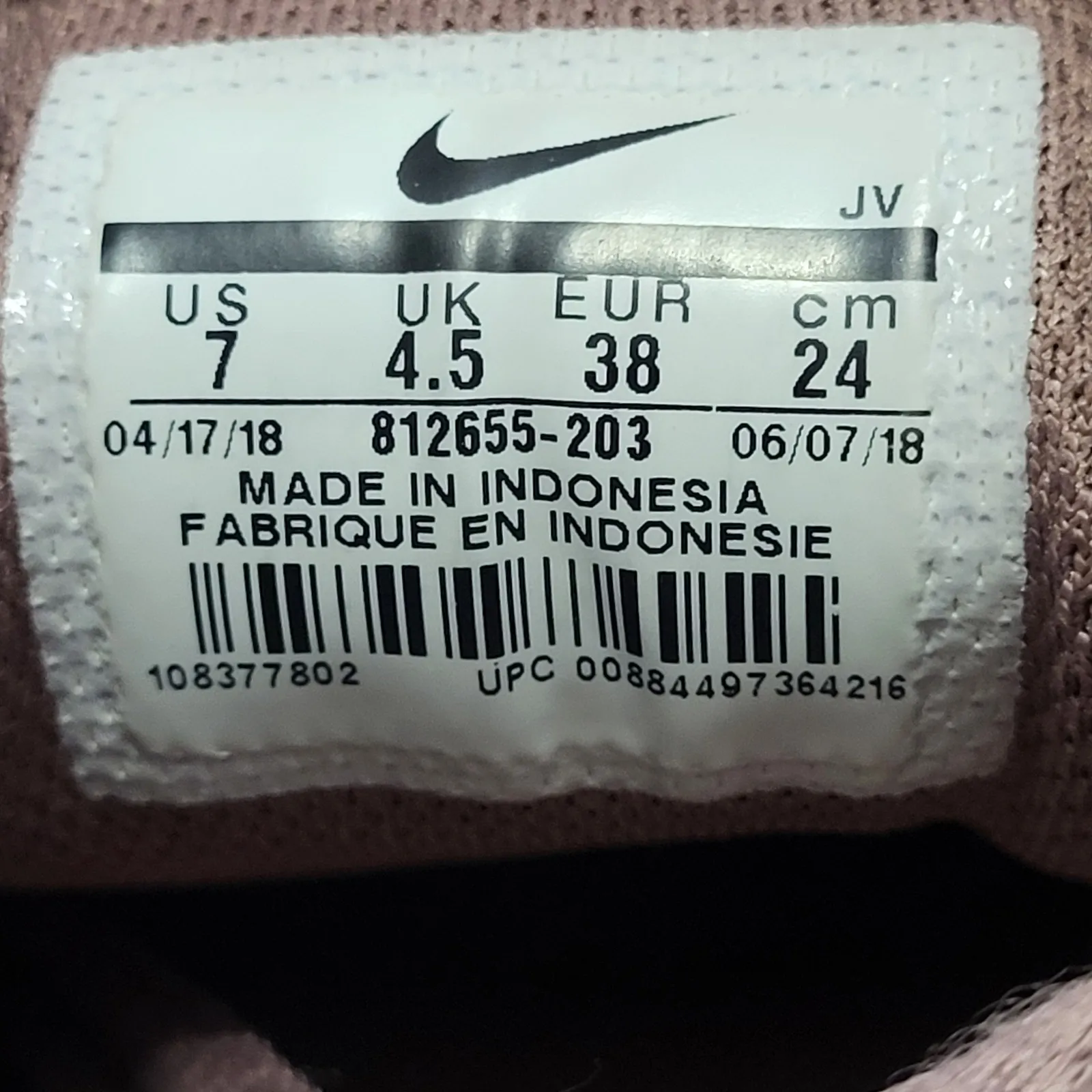 Nike Tanjun Women's Running Shoes Sneakers Smokey Mauve Rose Pink White Size 7 - Image 9