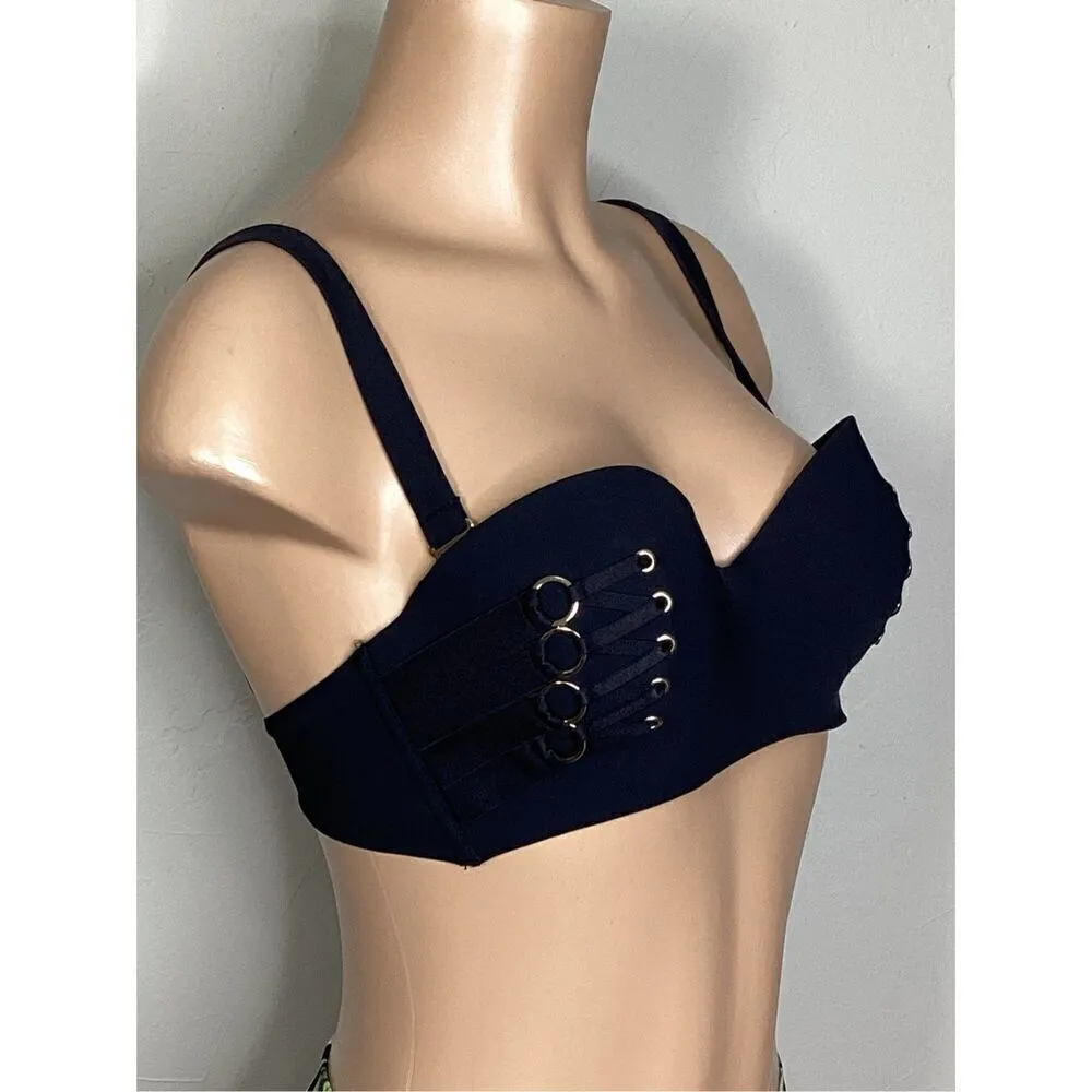 New. Honey Birdette Stevie Swim bra. 34D Black Size undefined - Image 3