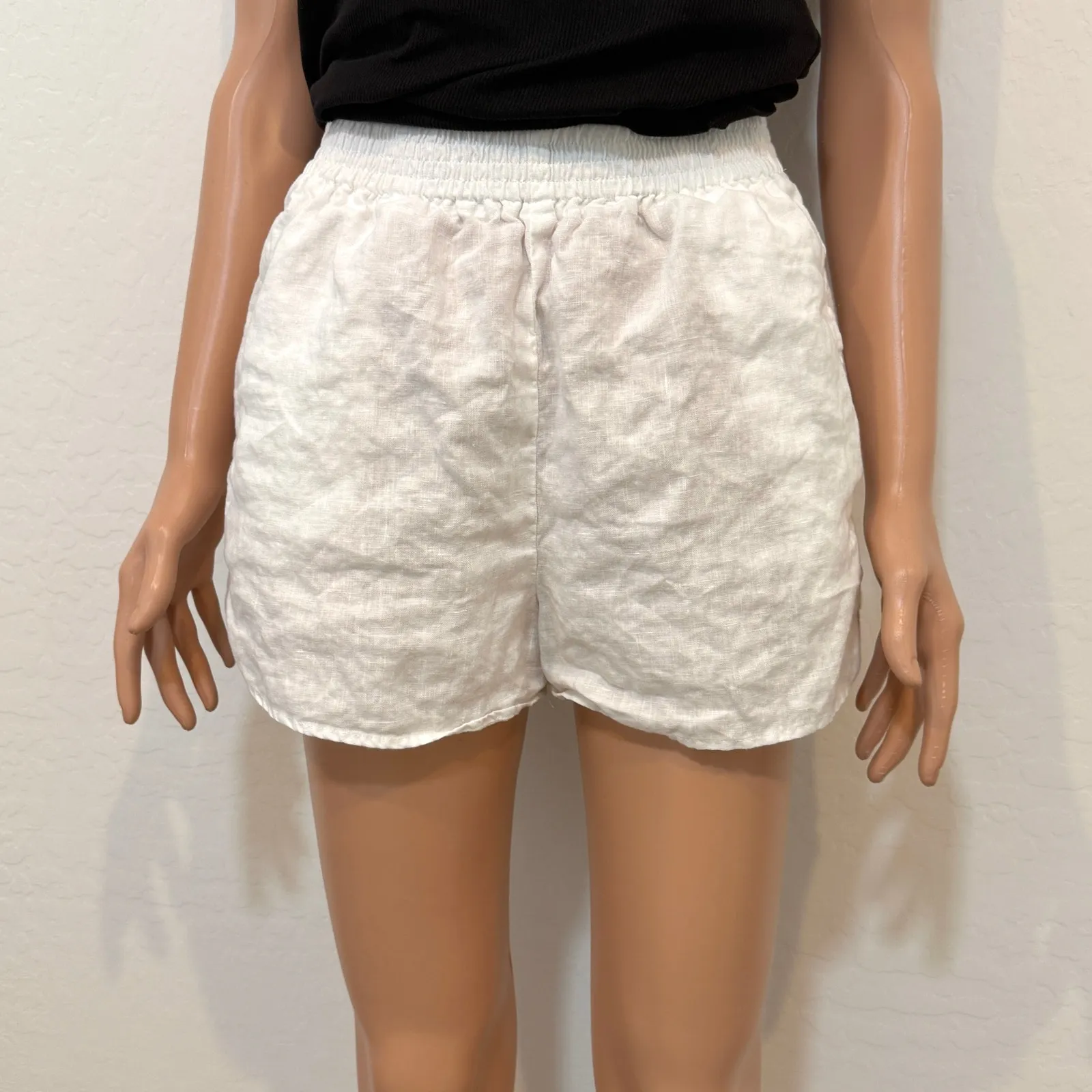 Wilfred medium organic linen pull on shorts pockets SH 2916 - Image 9