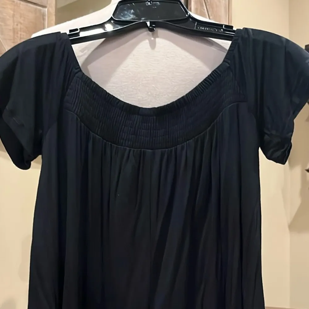 Navy Blue Peasant Flowy Top - Image 10