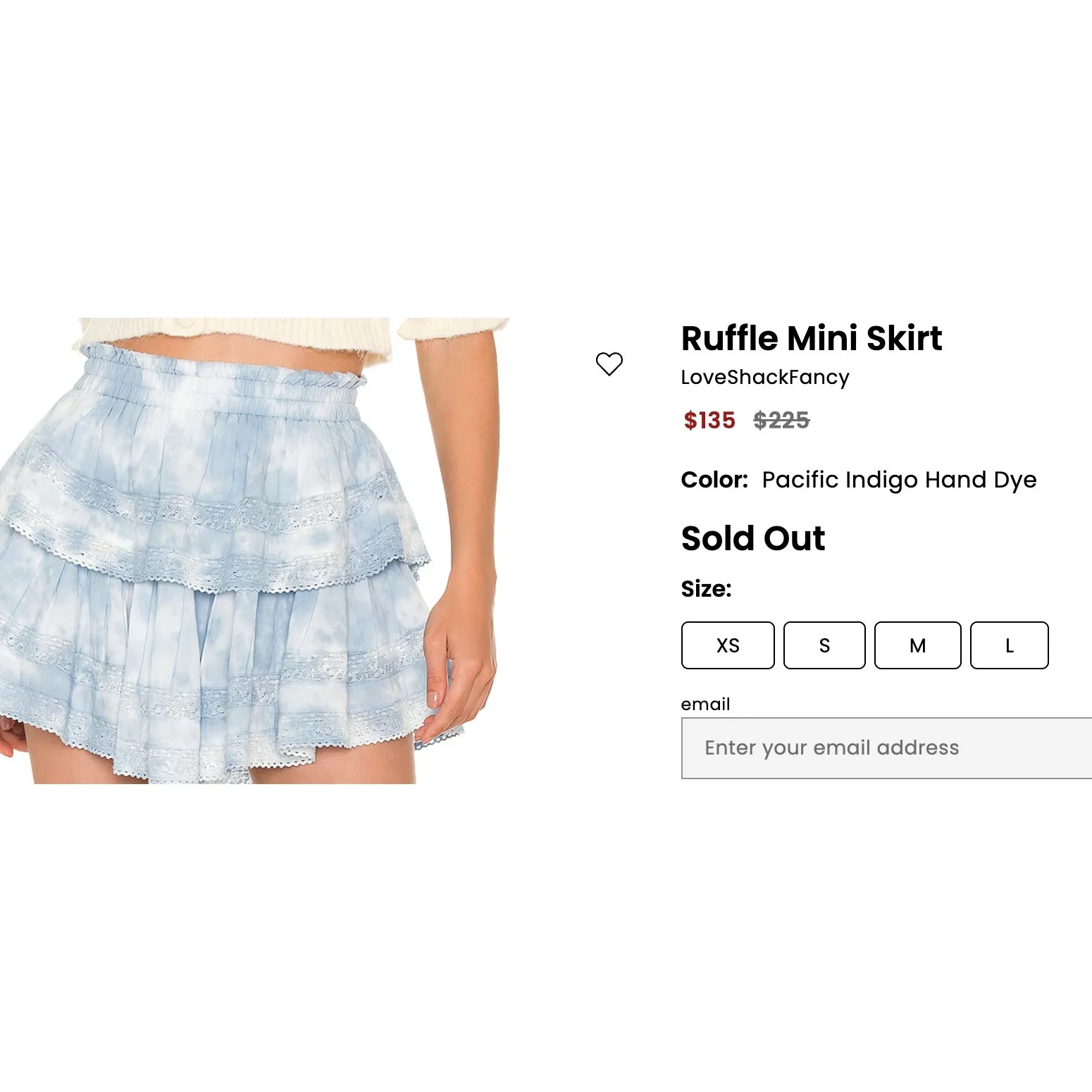 LoveShackFancy Blue Ruffle Mini Skirt – Tiered Lace Trim – Coquette Cottagecore - Image 12