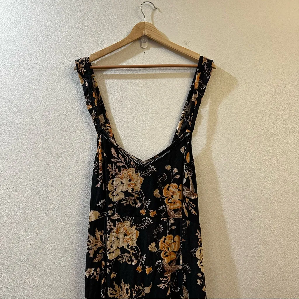 Spell & The Gypsy Rosa Floral Maxi Sundress in Coal Size Medium Black - Image 4