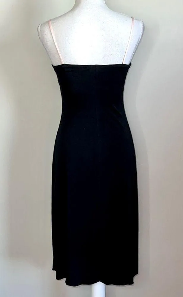 Vintage Y2K Slinky Dress Black - Image 5