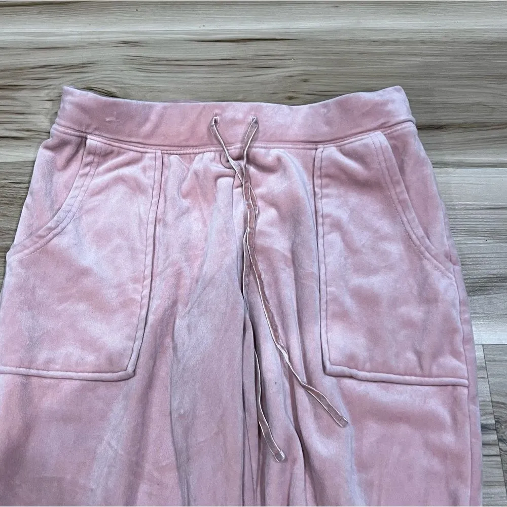 House Of Harlow 1960 Pink Velour Joggers Women’s Small Pink - Image 4