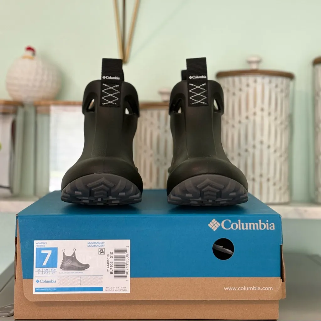 Columbia Women’s Mudranger Boot Black Waterproof Ankle Rain Boots Sz 7/38 - Image 6