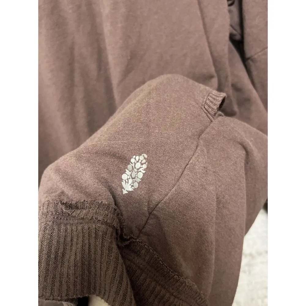 Free People Movement Zipper Back Oversized Mock Neck Pocket Sweater Size Medium - Image 3