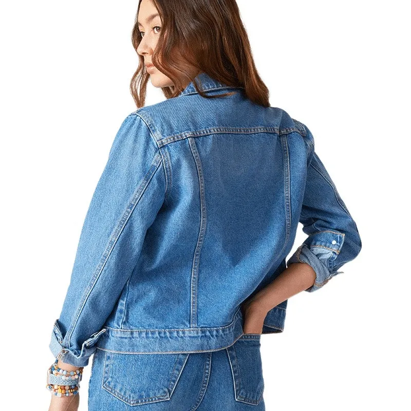 NWT Hudson Classic Trucker Jean Jacket In Medium Blue Tahoe Denim Size L/XL - Image 3