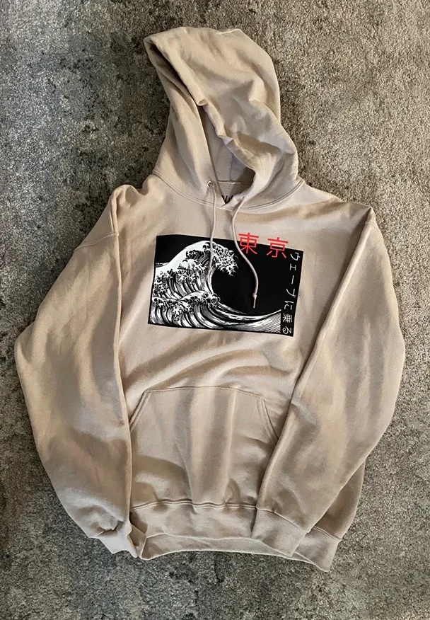 Bowery Supply Hoodie Tan Size L - Image 2