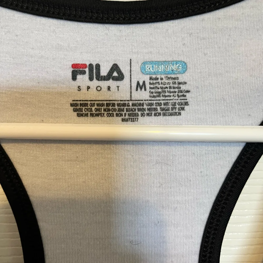 Fila black with orange racerback shirt size medium - Image 8