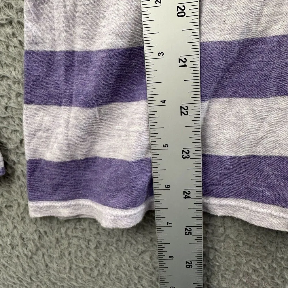 Y2k Old Navy Women's M Henley Long Sleeve Top Striped‎ Bella Swan Retro Grunge - Image 8