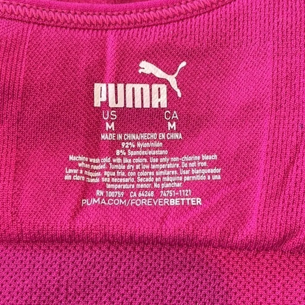 Puma Hot Pink Sports Bra Size Medium - Image 3