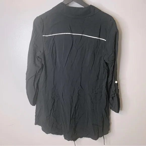 Soft‎ Surroundings Black Pagoda Tunic Shirt Size M - Image 2
